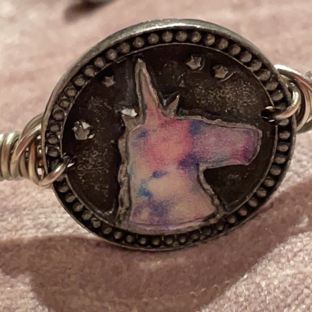 Unicorn Believe Bangle Bracelet By Luca Danni 20$